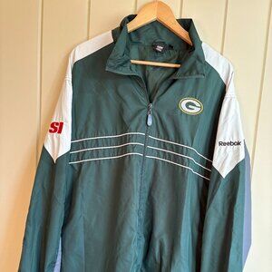 Reebok Sports Illustrated Green Bay Packers NFL Windbreaker Men's 2XL